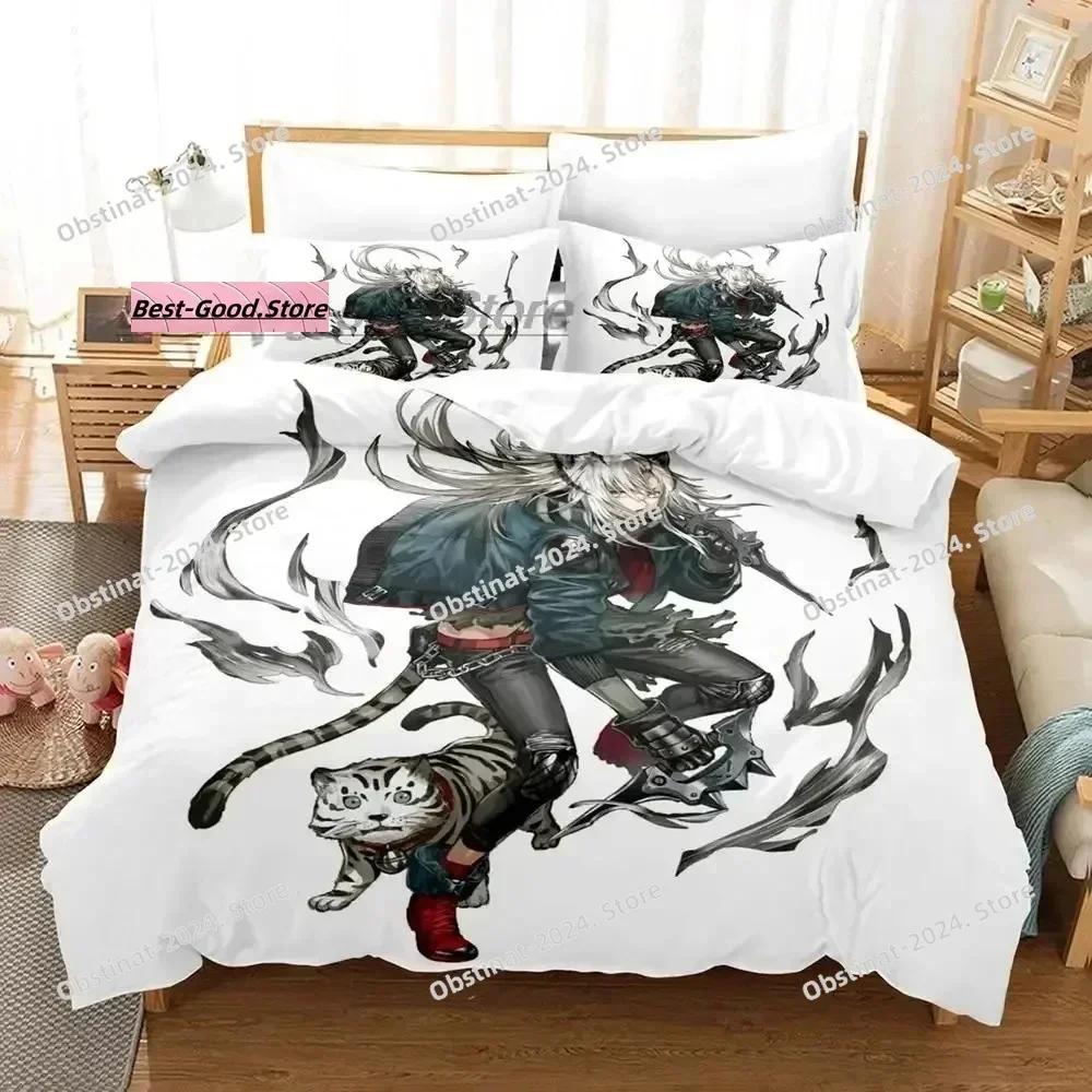 Arknights Bedding Set Printed Single Comforter Quilt Bed Duvet Cover Pillow Case 3 Pieces Sets Kids Adult Size Game Anime Kawaii