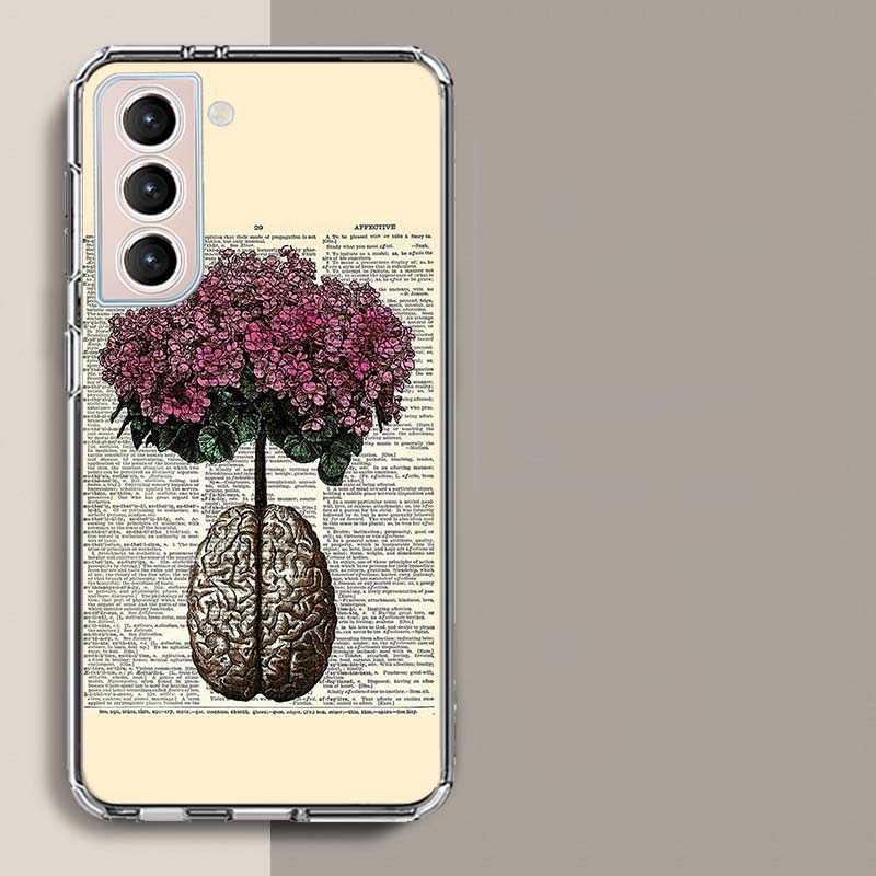 Medical Human Organs Brain Meridian Kidney Phone Case For Samsung S25+ Edge Galaxy S24 FE S23 Ultra Capa Shell S22+ S21 Plus S20