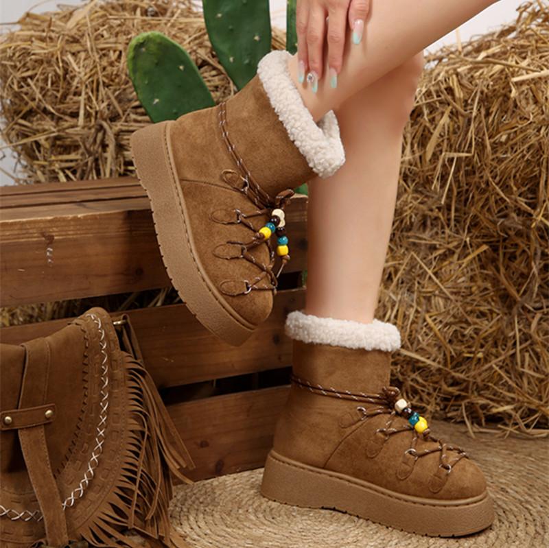 TUINANLE Winter Snow Boots Women Warm Shoes with Cotton Lining Colorful Girls Ankle Boots