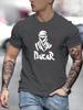 Mens Summer Pure Cotton Fashionable Casual Loose Dakar Style Printed Round Neck Short Sleeved Tshirt Top