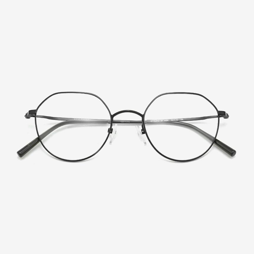 Seutailwokeu Matte Black Metal Style12 M Mbk 50Mm Stylework Eyeglass Frames