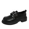 [Ushilai] French Retro Loafers Women's 2025 Spring New Soft-soled Casual Versatile Black Small Leather Shoes
