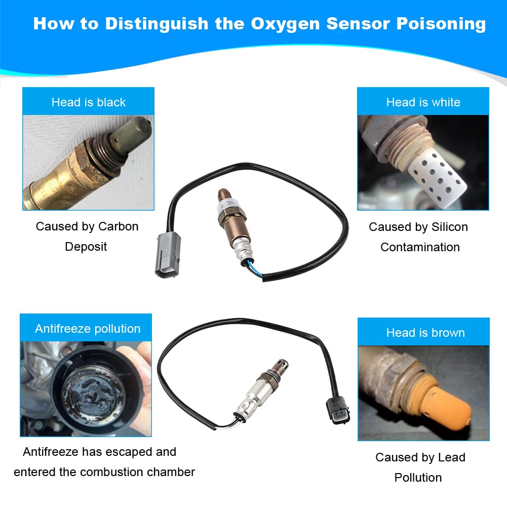 JDMON 2PCS O2 Oxygen Sensor Upstream & Downstream Replacement for Nissan Altima 2.5L 2008-2013, Infiniti FX35 3.5L 2009-2011 Compatible with