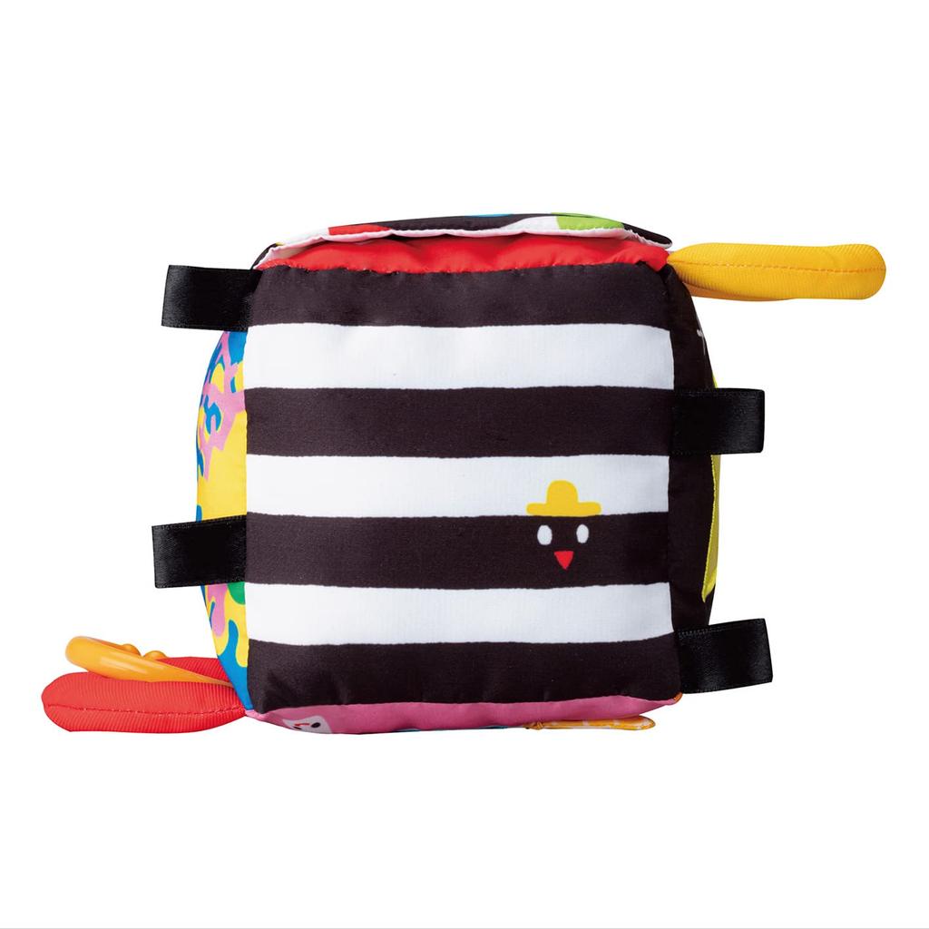 JOYPALETTE Striped Spinning Lots of Fluffy Cube for Going 12 X 22 X 15 Fabric Toy, Fun! Out, Cm,