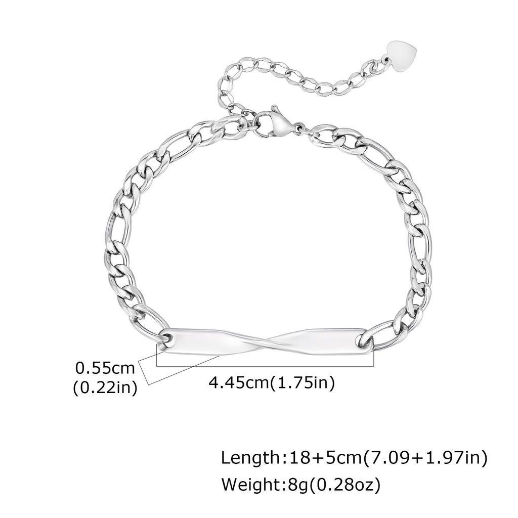 Simple And Fashionable Women'S Stainless Steel Grinding Mobius Bracelet Versatile, Jewelry Br-2557