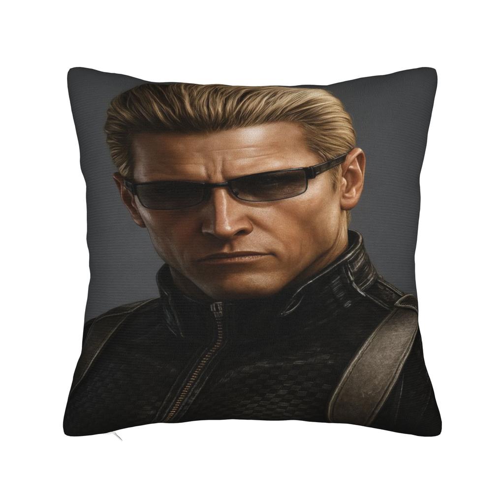 Y2K Seat Albert Wesker  Decor Pillowcase Merch  Pillow Cover Zipper Multi-Size