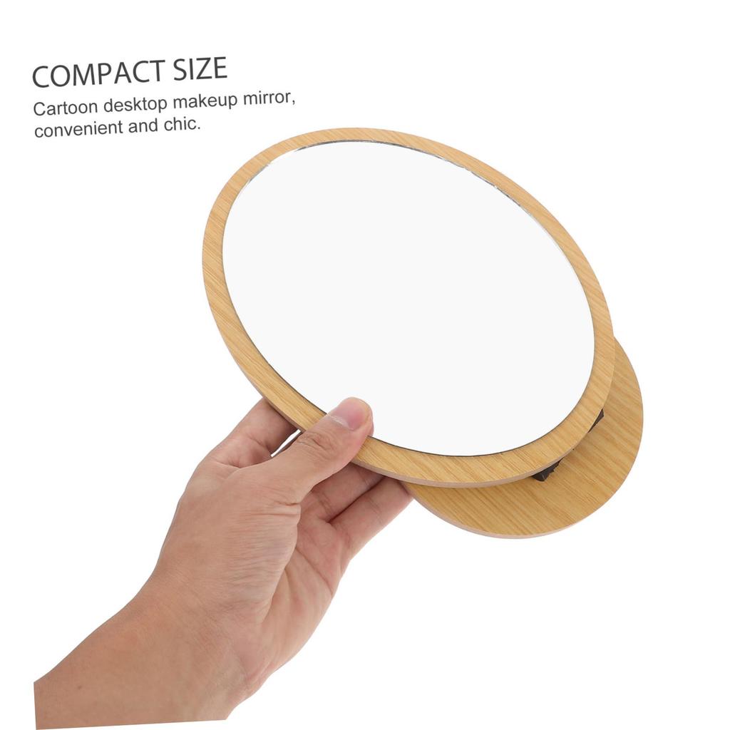 FOMIYES Folding Desktop Makeup Fashionable Makeup Car for Home and Salon Convenient Storage Mirror, Mirror, Design, Beige, Use,