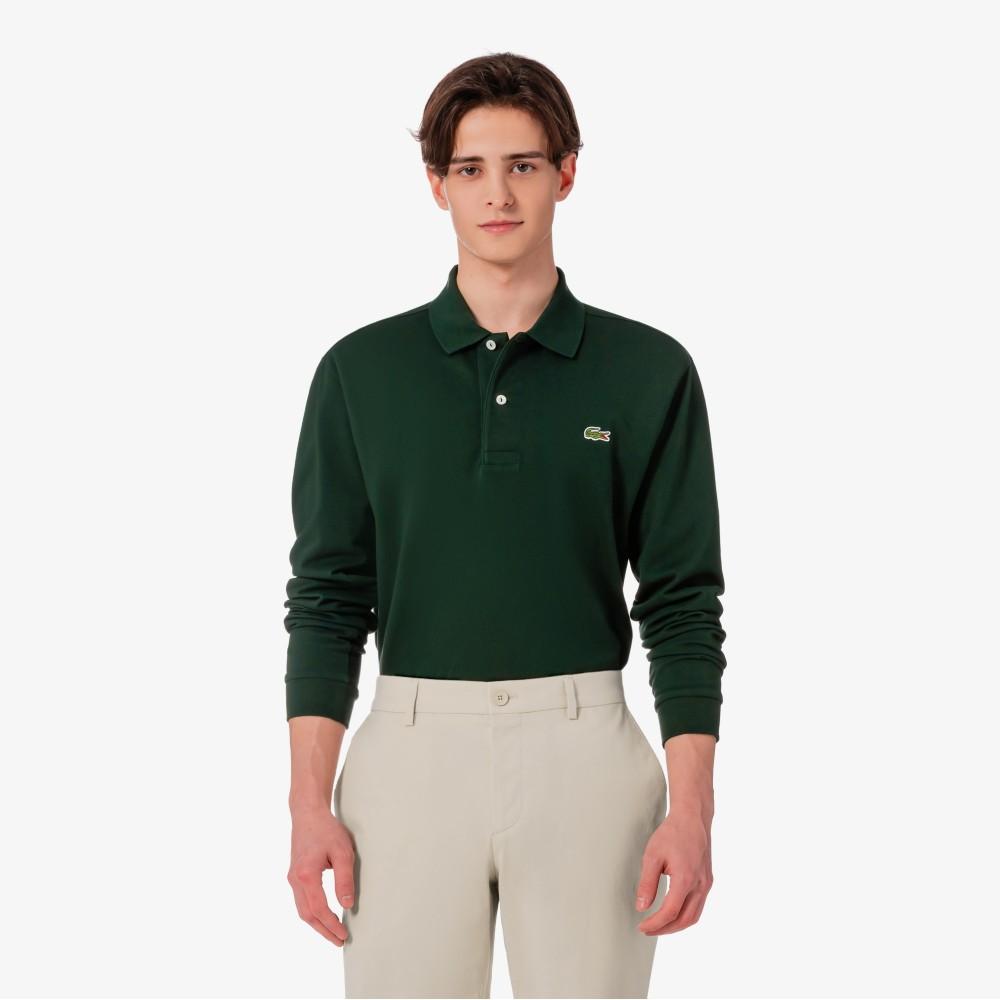 Lacoste Men's French Regular Fit Basic Long Sleeve Polo Shirt PH732E-56GYZP