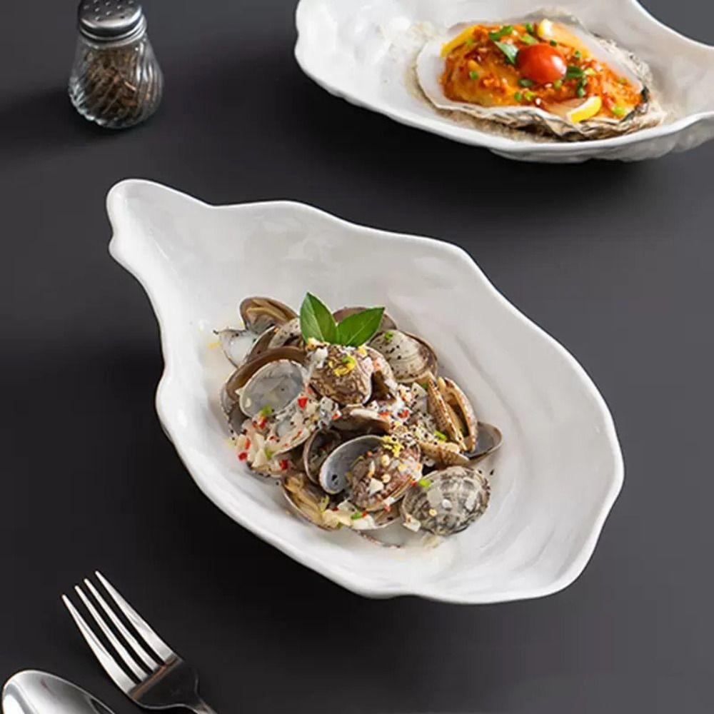 Ceramic Sashimi Plate Creative Dessert Tray Tableware Salad Plate  Commercial