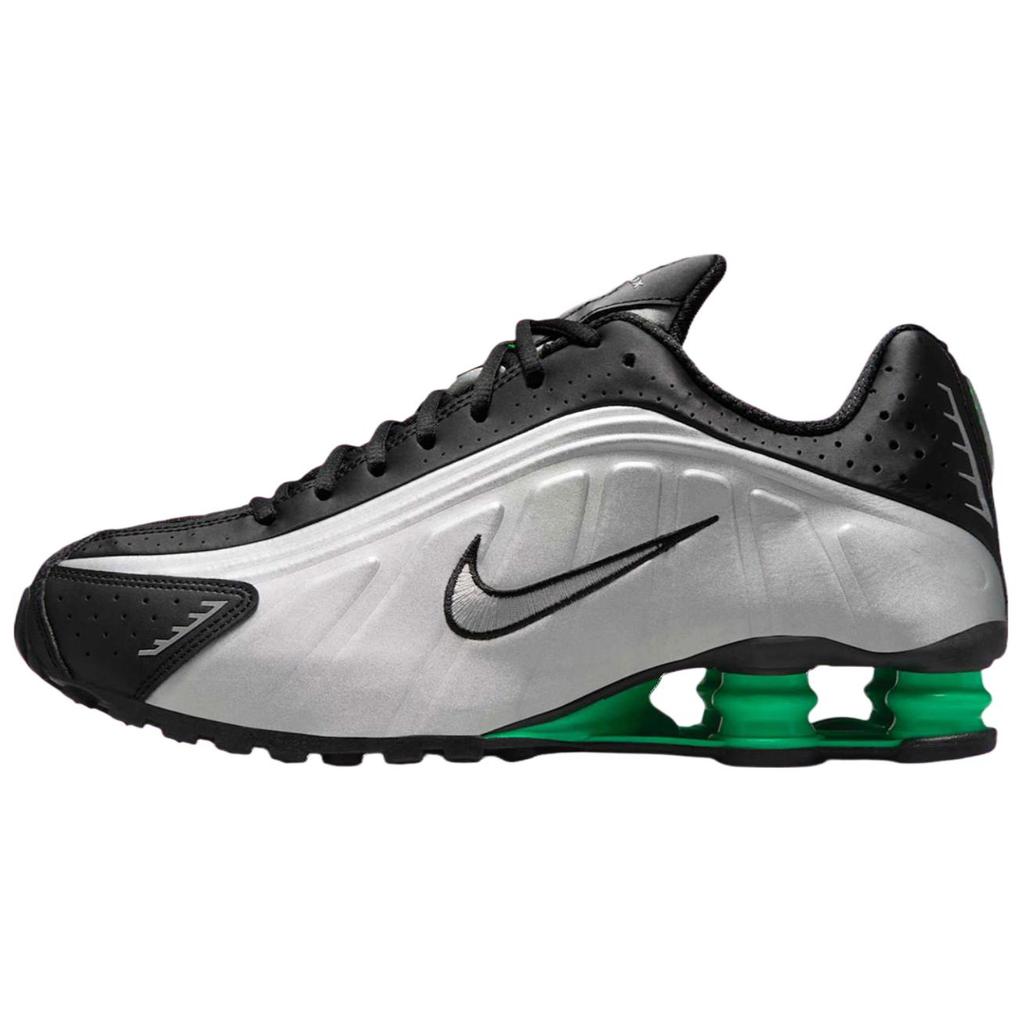 Nike Shox R4 Green Men Sneakers Silver Black Metallic-Silver HQ1988-006