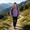 Men's Outdoor Hooded Jacket Thickened Loose Fit Windproof Waterproof Breathable Lightweight Shell for Hiking Camping