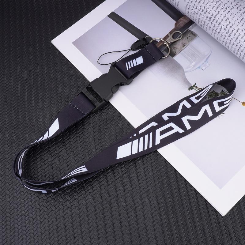 VRN2 Fashion Neck Straps Lanyard Key Chain Ring Work ID Card Hanging Rope For Mercedes Benz AMG Class A W222 W204 W214 CLS CLE CLA