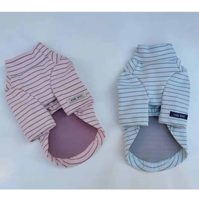 Korean Style Striped Base Layer Clothes for Bichon, Teddy, Maltese Dogs & Cats