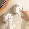 Yousheng Hook No Punching Wall Mounted Hooks with Cross-shaped Opening Design Wall Hook for Bathroom Kitchen