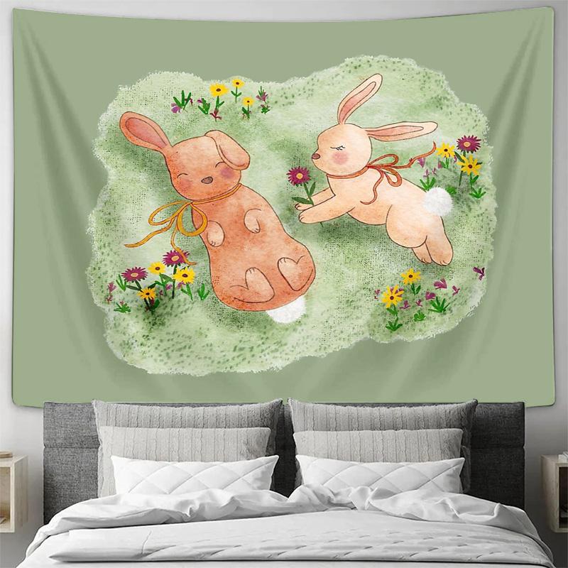 Whimsical Forest Tapestry Woodland Animals Nature Home Decor Wall Hanging Bedroom Aesthetic Room Decor Gift Cozy Cottagecore