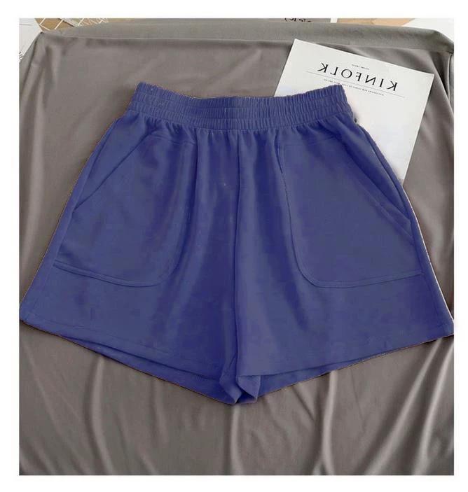 Summer Sports Shorts for Women, High Waisted Loose Fit Slimming Wide Leg Pants, Solid Color Casual Pants