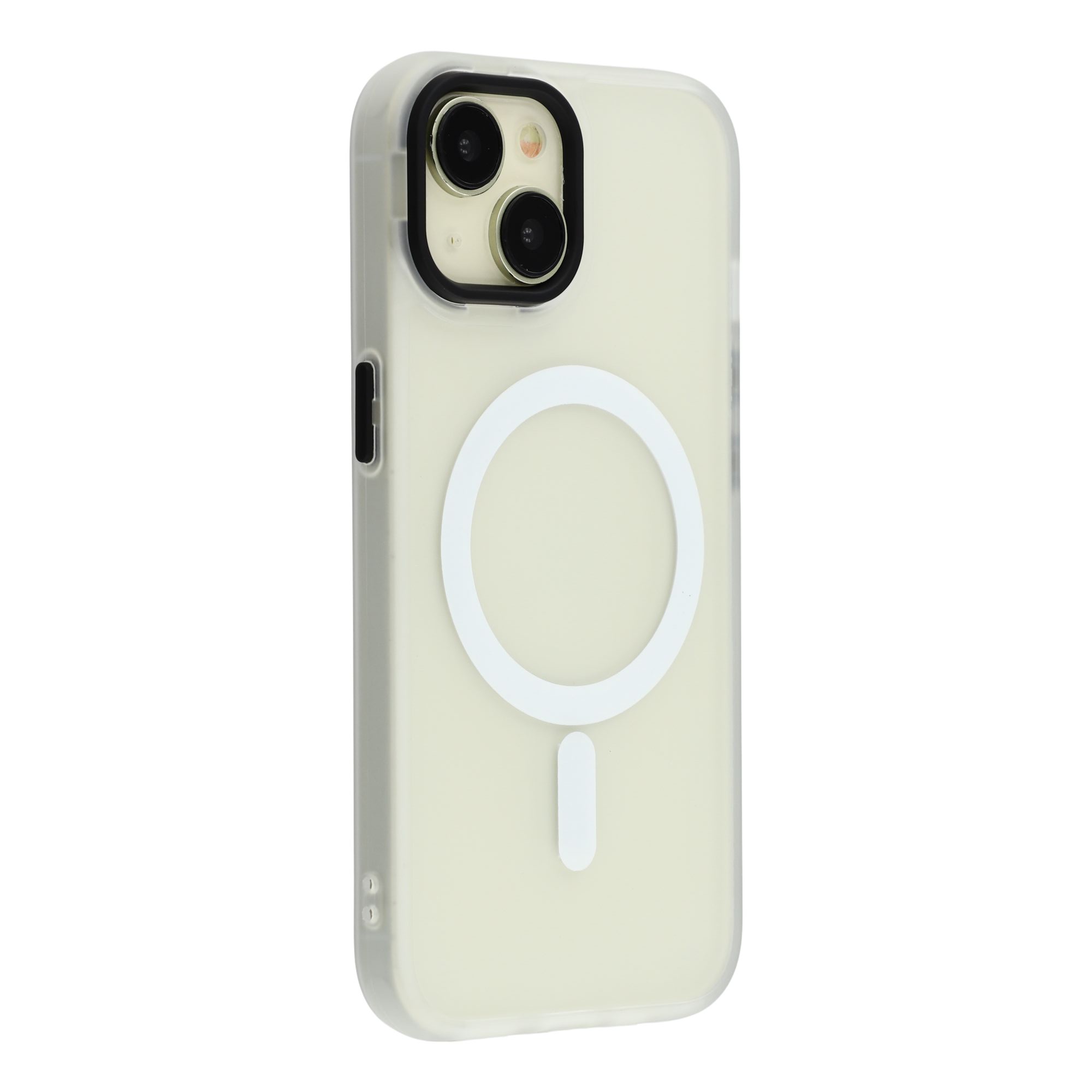 

Чохол для iPhone 15, сумісний з MagSafe, з покриттям Skin-Touch PC+TPU Transparent White