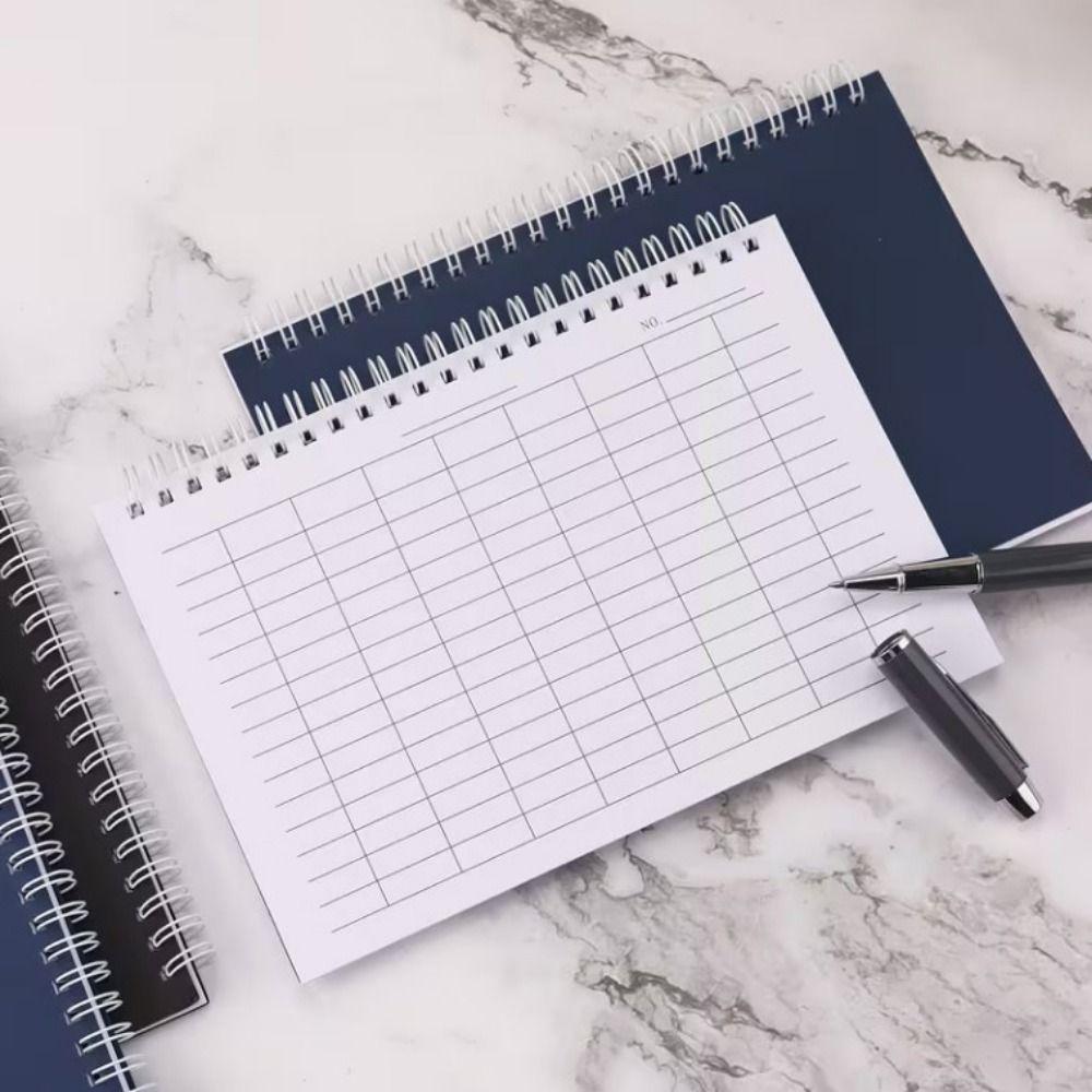 Sturdy Cover Financial Record Book Blank Grid Inventory Log Book  Tracking Time