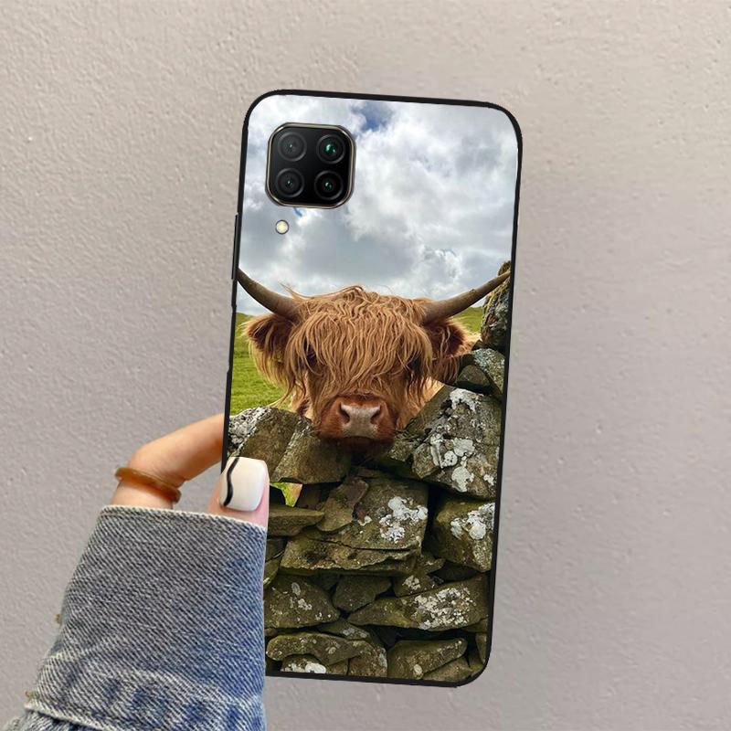 Hochlandkuh Tier Für Huawei Nova Y73 Y72 Y61 Y91 Y70 Y60 Y90 12s 12i 11i 8i 9 10 SE P30 P40 Lite P60 Pro Hülle