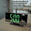 1 Stück LED-Spiegelprojektion Digitaler Wecker, Kunststoffuhr, Datum/Uhrzeit/Temperatur-Umschaltung, mit Schlummerfunktion, USB-Stecker