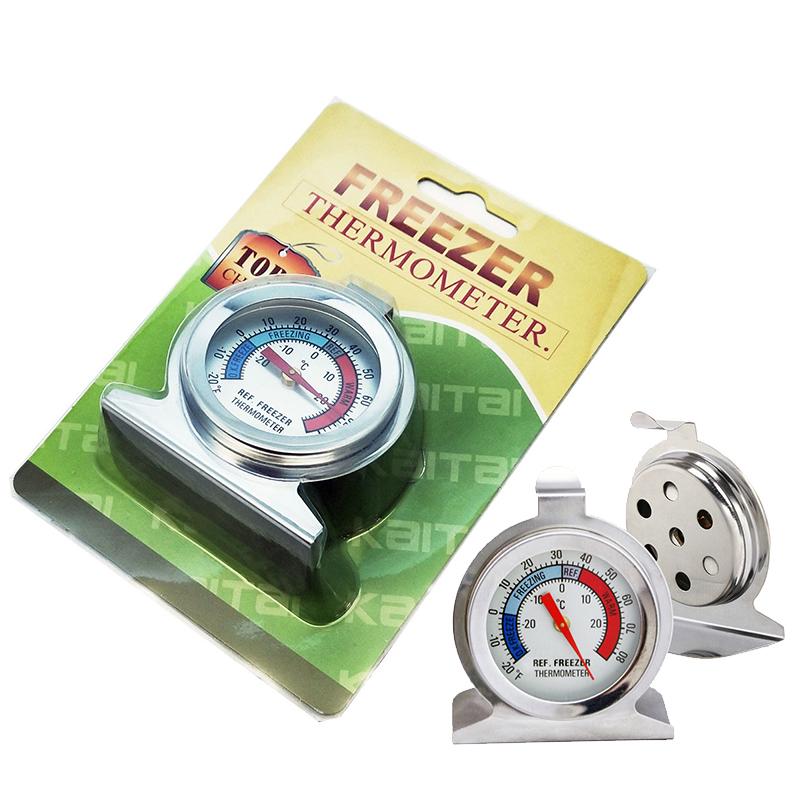 Freezer Thermometers -30~30°C -20~80°F Stainless Steel Fridge Large Dial Gauge Mini Thermo Meters for Refrigerator Cooler
