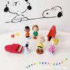 12PCS Japan Cartoon Peanuts Snoopy Charlie Sally Woodstock Mini Figure Model Toys Miniature Cake People Collection Props