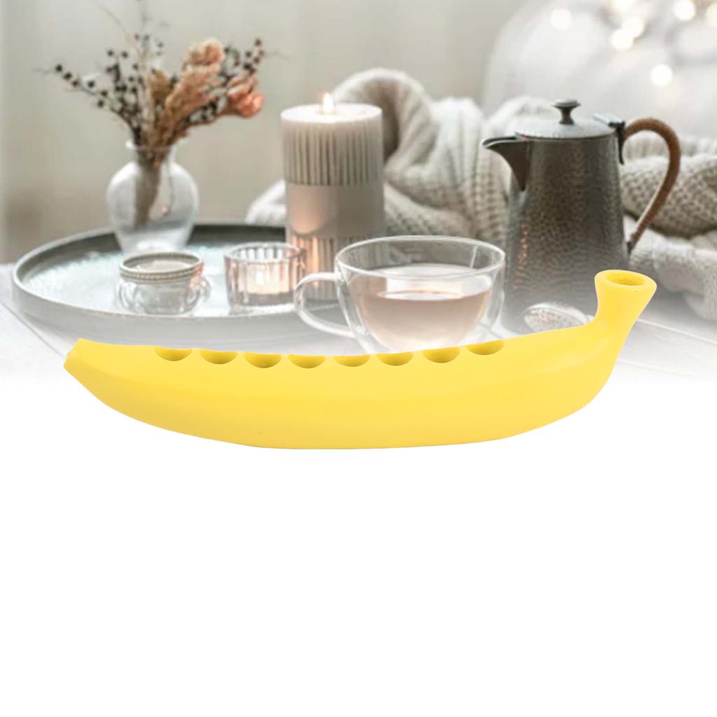 Portable Banana Candle Holder 8 Holes Portable Attractive Banana Themed Candle Holder for Home Decoration
