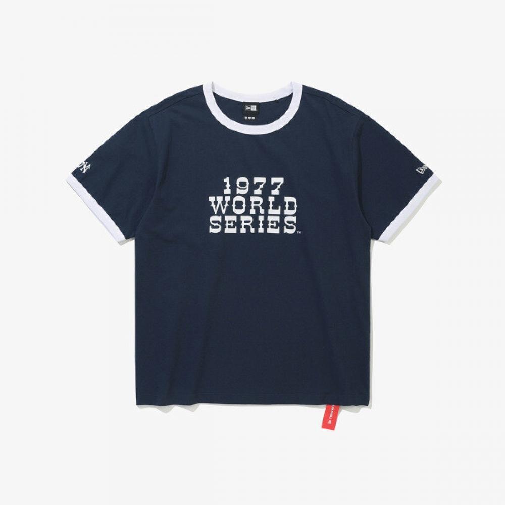 New Era New York Yankees World Series Ringer T shirT Team Navy 15147505 navy/XXL