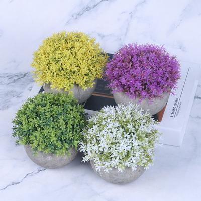 Simulation Plant Potted Plant Office Desktop Decoration Green Plant Ornament Potted Plant Grass Ball Milan Green Plant Eucalyptus