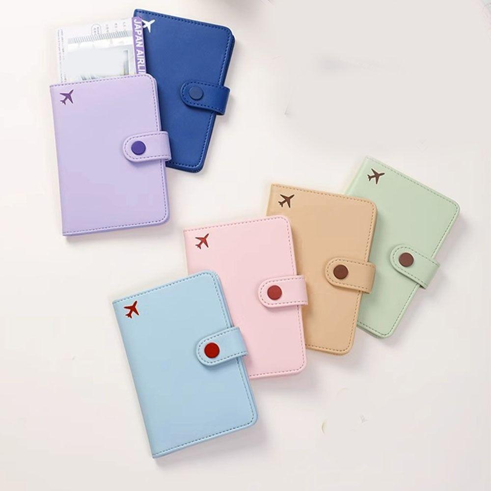 Wallet Passport Storage Bag Solid Color Passport Holder  Travel Accessories