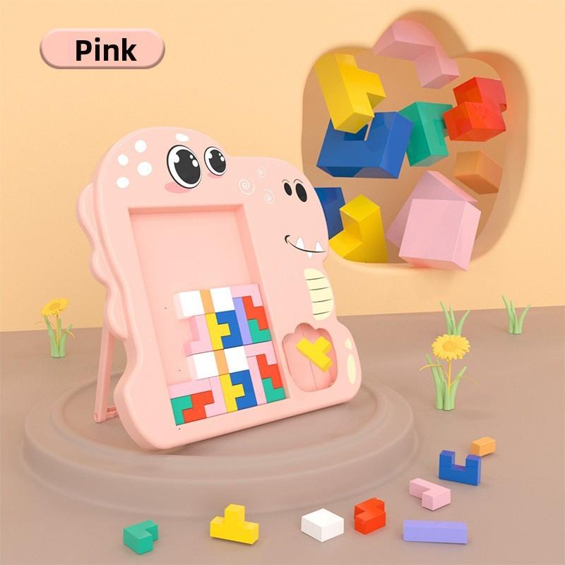 Tetris Puzzle Spielzeug mit Kunststoffblöcken für Kinder Pädagogisches Desktop-Spiel