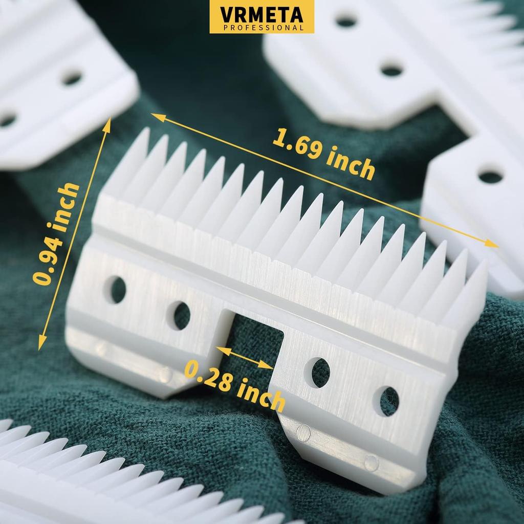 4 Pcs Fast Feed Ceramic Blades Fit Oster Fast Feed Clipper Oster A5 Fast Feed Ceramic Cutters Blade Fast Feed Replacement Blade Fit Wahl KM Series