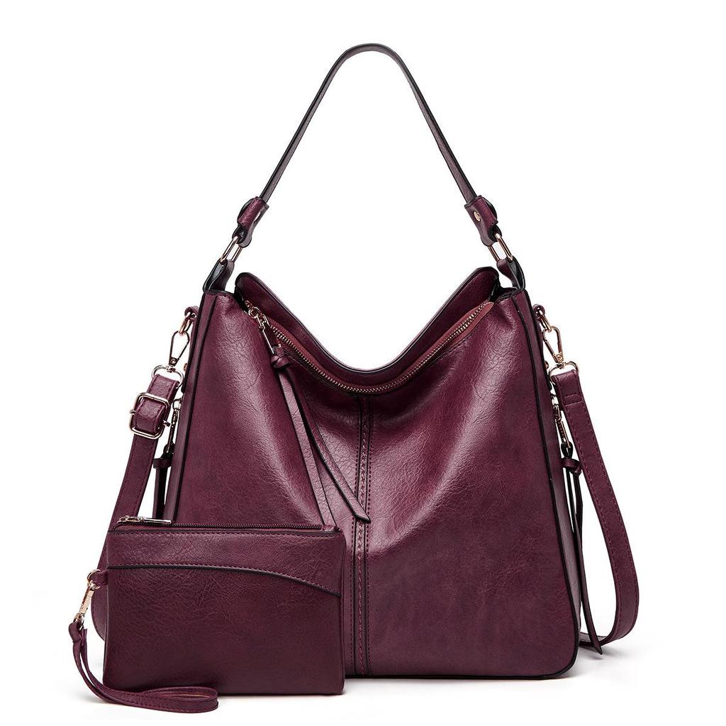 2022 Women's PU Handbag Set: European & American Style Crossbody and Shoulder Bag Trio