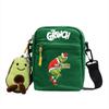 Grinch Christmas Canvas Mini Crossbody Bag With Zipper And Internal Storage For Daily Outings