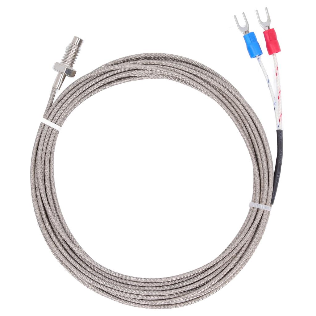 BERM K Type Screw Thermocouple Temperature Sensor Detector Gauge M6 Screw Thread 2 Wire Probe