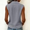 Women Elegant Commuter Sleeveless Button Cardigan Top, Fashion Blouse for Summer