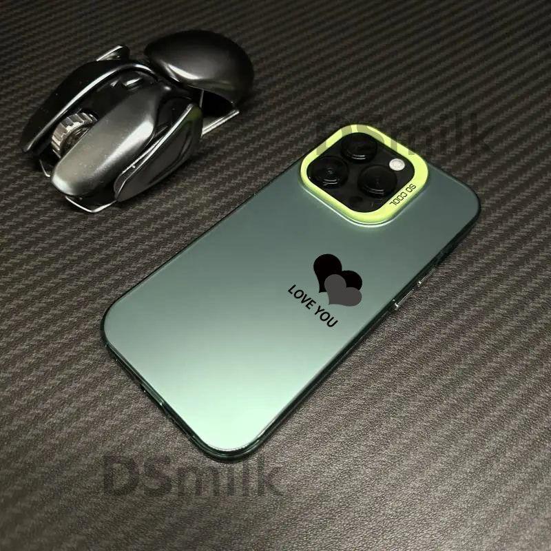 Trendy Brand Love Heart iPhone 17 Pro Laser Shell: Drop-proof, Hard Case Compatible with 15, 14, 12, 11, Xs Max, 8.