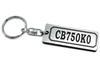 CB750K0 Double Ring Acrylic Original Keychain for Classic Exterior Custom Accessories A-821-2 Silver/Black - Cars, Mufflers, Handlebars, Parts,