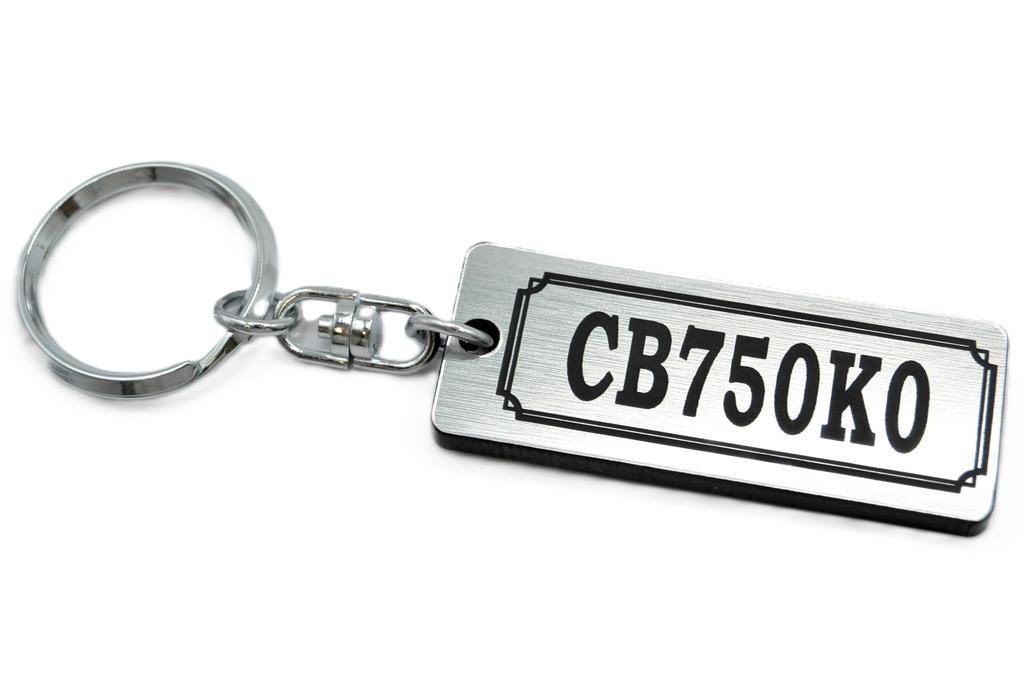 CB750K0 Double Ring Acrylic Original Keychain for Classic Exterior Custom Accessories A-821-2 Silver/Black - Cars, Mufflers, Handlebars, Parts,