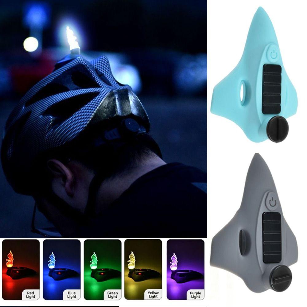 7 Gears Adjustment Bicycle Helmet Light Type-C Warning Helmet Light Daily Bike