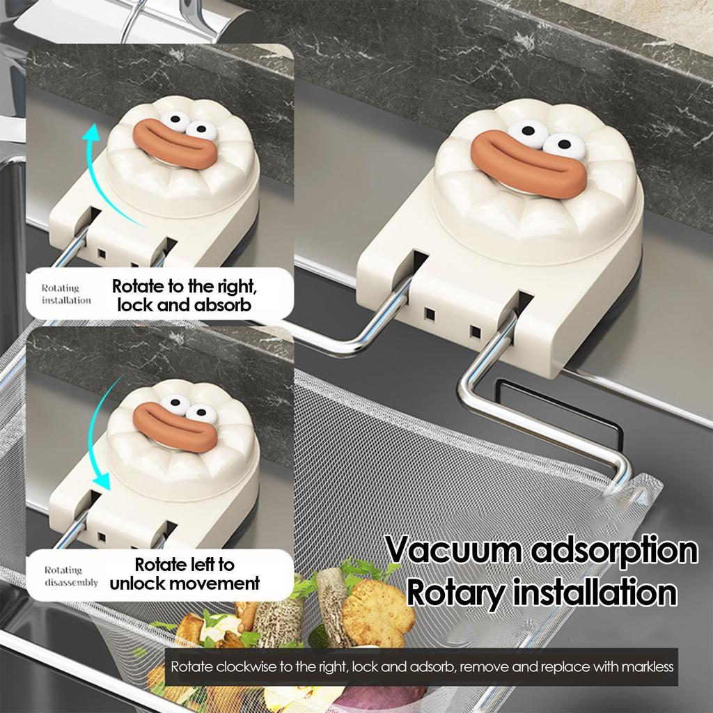 Food Strainer For Sink Folding Food Catcher Sink Strainer With 50 Filter Mesh Bags For Domestic Kitchen Bathroom Home Vegetables