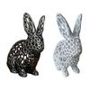 Easter Hollow Bunny Figurine 3D Printed Rabbit Statue for Home Office Table Bookshelf Decor Spring Party Supplies