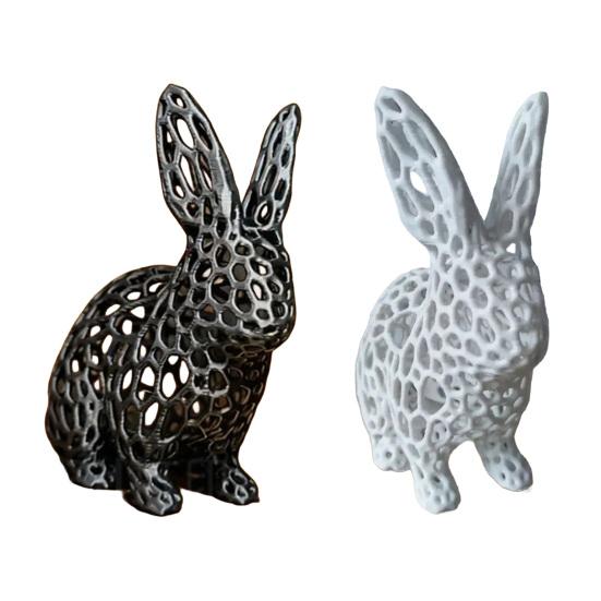Easter Hollow Bunny Figurine 3D Printed Rabbit Statue for Home Office Table Bookshelf Decor Spring Party Supplies