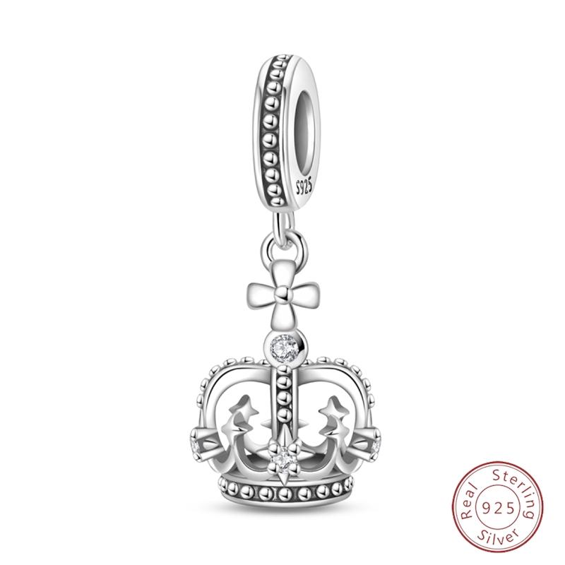 Sweety Copper Cake Poodle Crown Flowers Lover Luminous Charms Beads Fit 3Mm Bracelets Diy Fine Jewelry Making