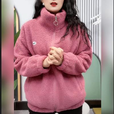 Autumn and Winter Plush Warm Jacket Patchwork Coat Loose Wool Fluffy Jacket Street Trend Harajuku Zipper Jacket Women's Light Jacket