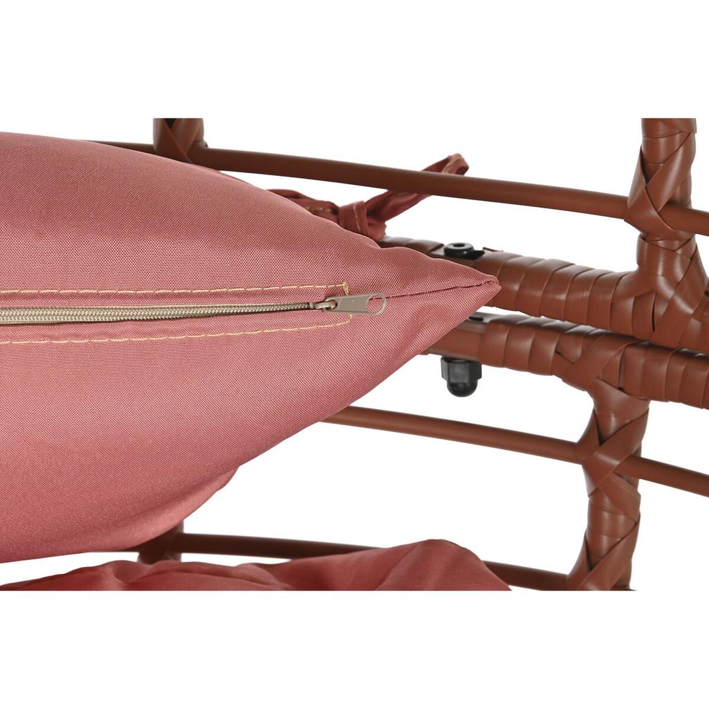 Garden Chair DKD Home Decor 90 X 65 X 151 Cm Metal Terracotta Synthetic Rattan