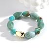 New Acrylic Irregular Geometric Beads Elastic Bracelets for Women Boho Resin Multicolor Beaded Bangle Handmade Jewelry Gifts