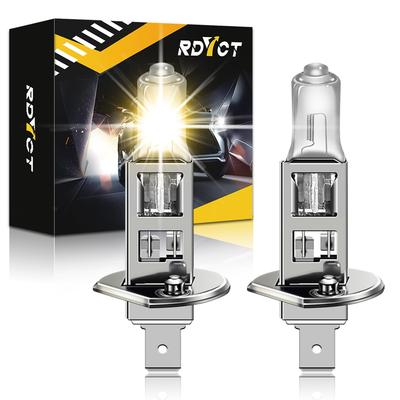 H1 Halogen Bulb, 3200K Headlight/Fog Lamp, 12 V, 55 W, Genuine Replacement, Pack of 2
