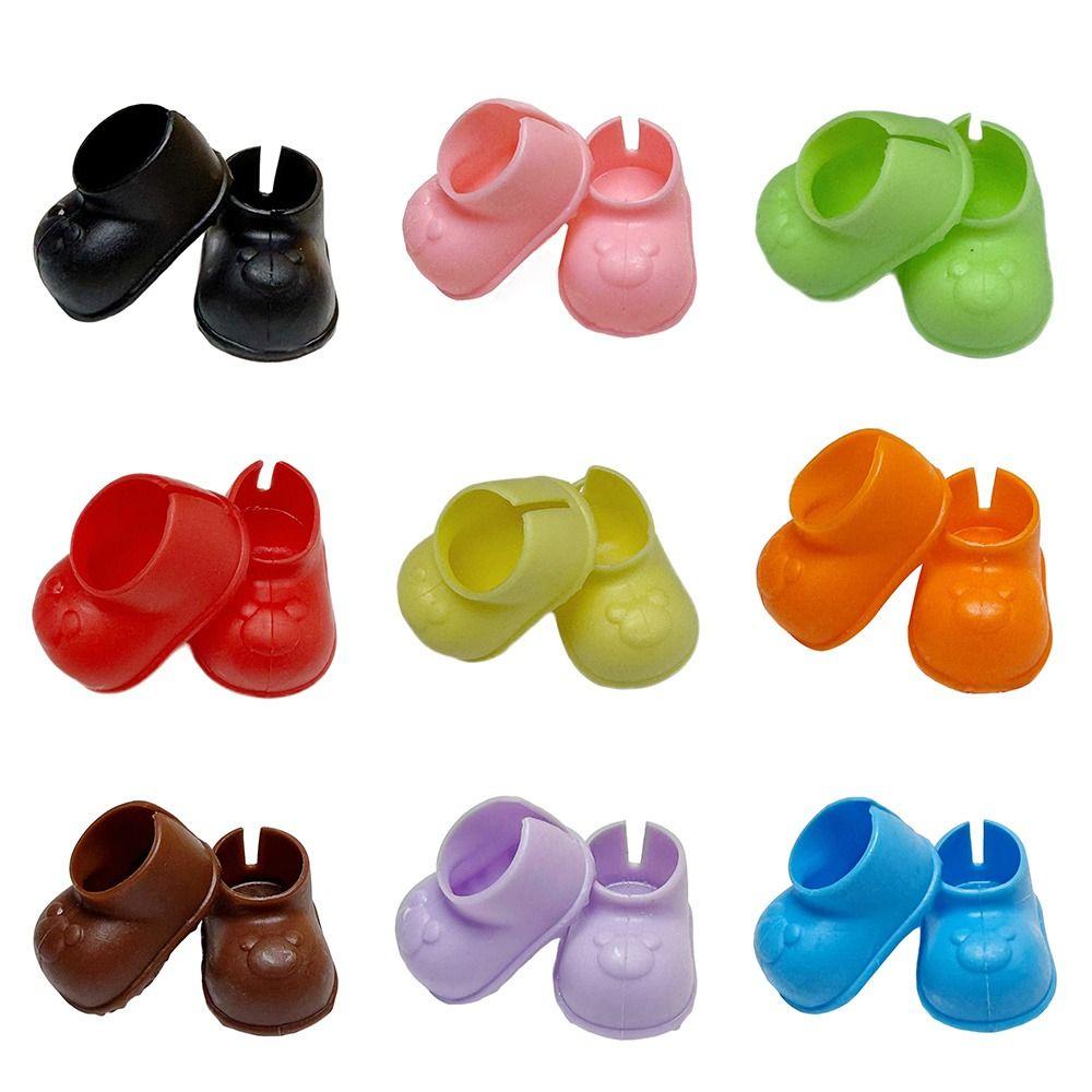 

Multiple Styles Rain Boots Hand-made Mini Dolls Shoes New For 17CM Labubu Shoes Doll Toys чорний