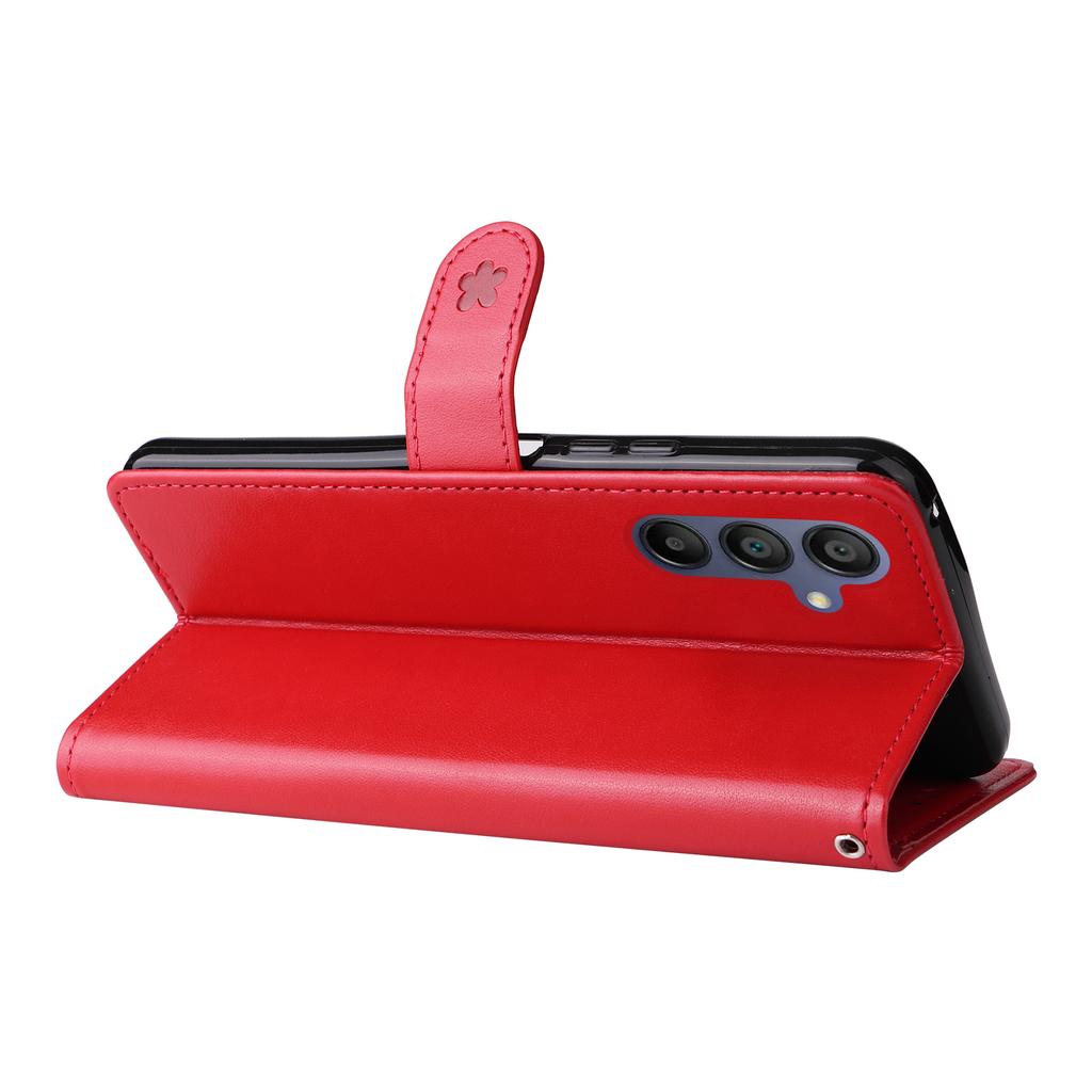 Dla Samsung Galaxy A26 5G/A16 5G/A16 4G Skórzane Etui Wzór Kot Pszczoła Pokrowiec na Telefon Portfel Stojak z Paskiem